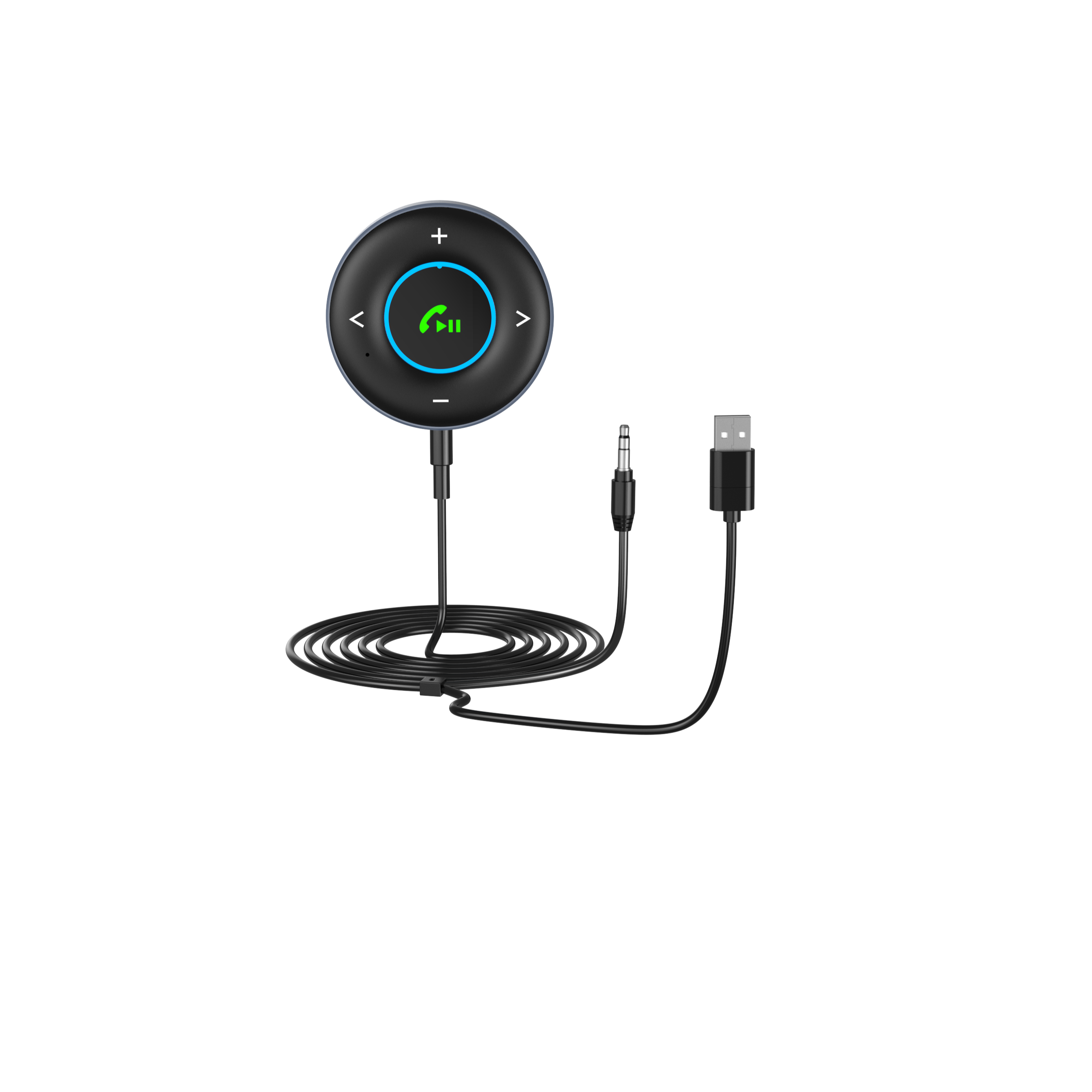 Bluetooth 5.3 Aux Adapter Wireless Car Bluetooth Receiver USB to 3.5mm Jack Audio Mic Handsfree Adapter for Car Speaker